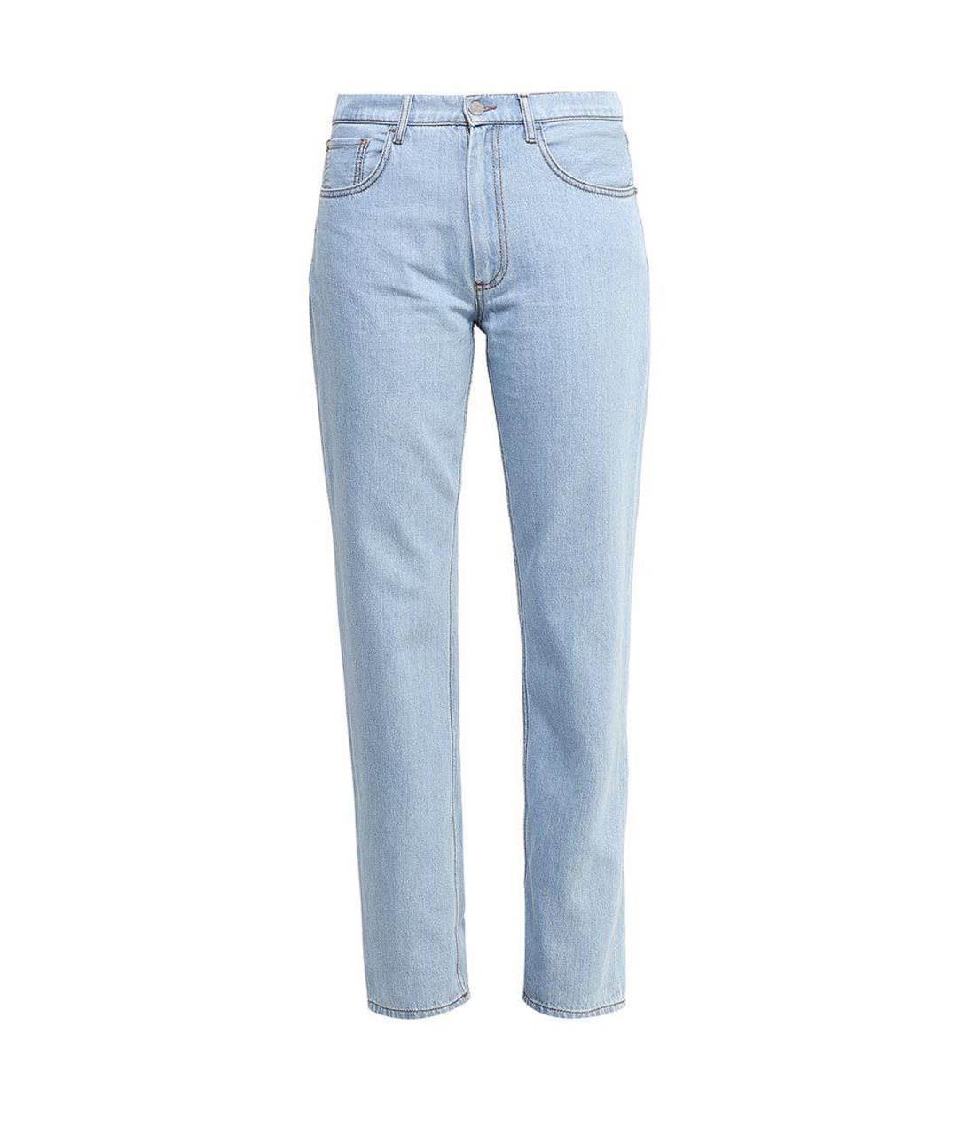 SPORTMAX Голубые хлопковые прямые джинсы, фото 1