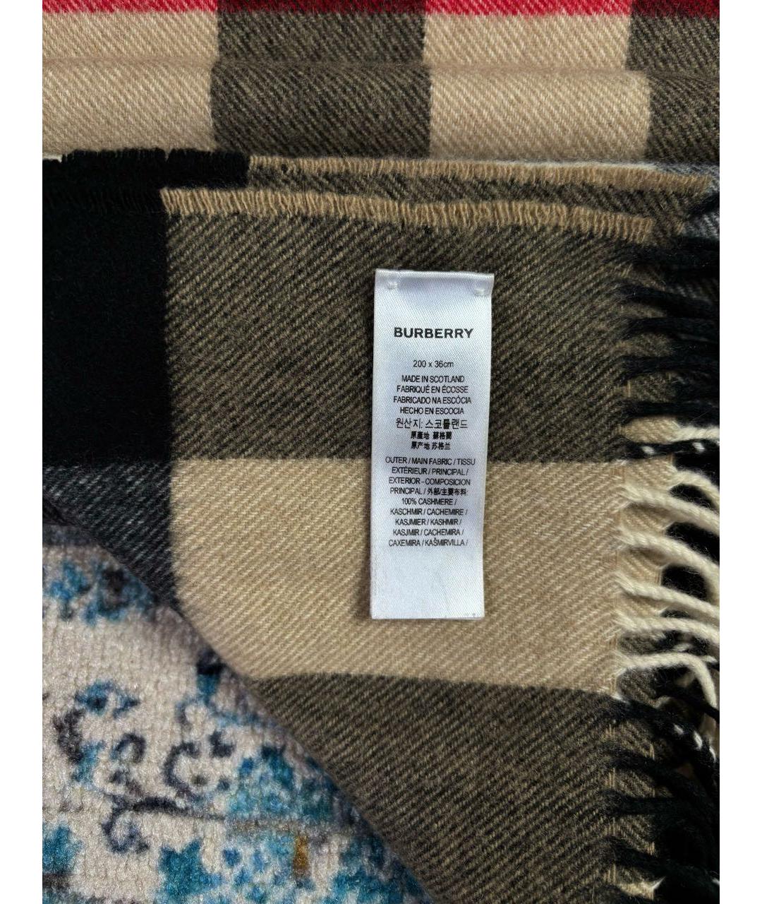 BURBERRY Мульти кашемировый шарф, фото 7