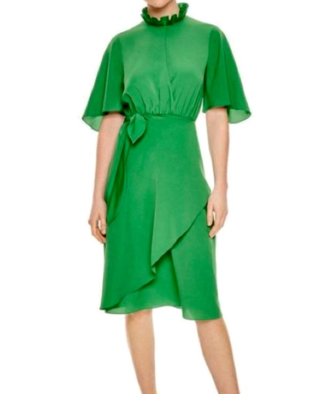 SANDRO Зеленые полиэстеровое повседневное платье, фото 2