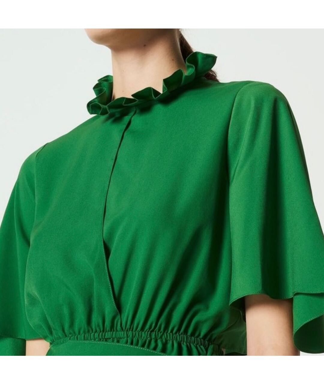 SANDRO Зеленые полиэстеровое повседневное платье, фото 3