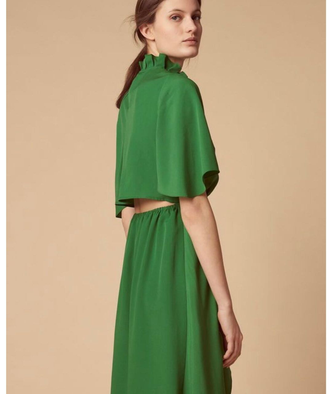 SANDRO Зеленые полиэстеровое повседневное платье, фото 4