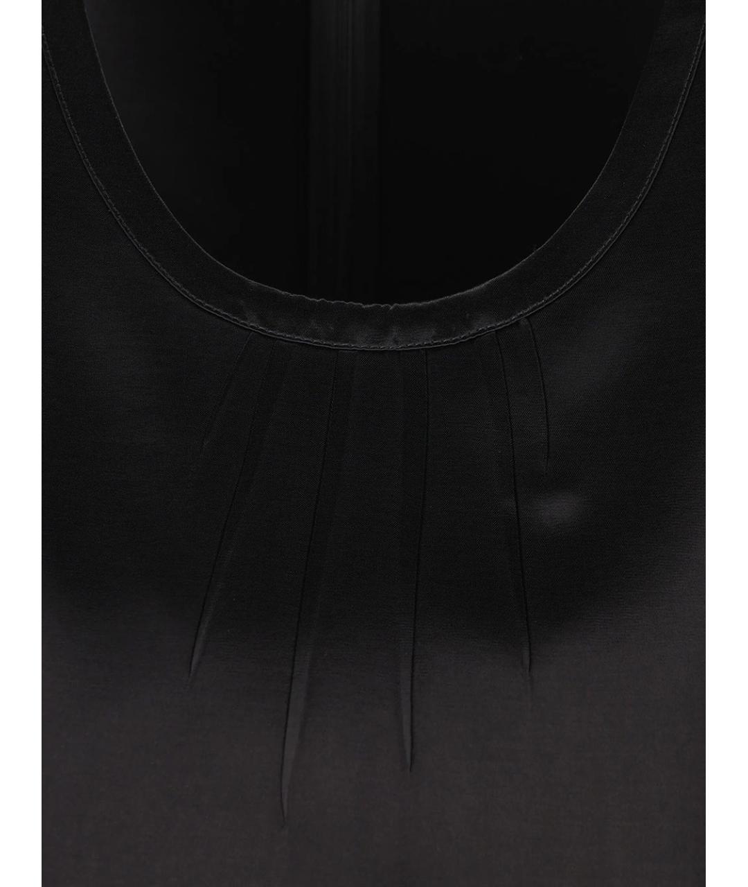 SAINT LAURENT Черное вискозное коктейльное платье, фото 3