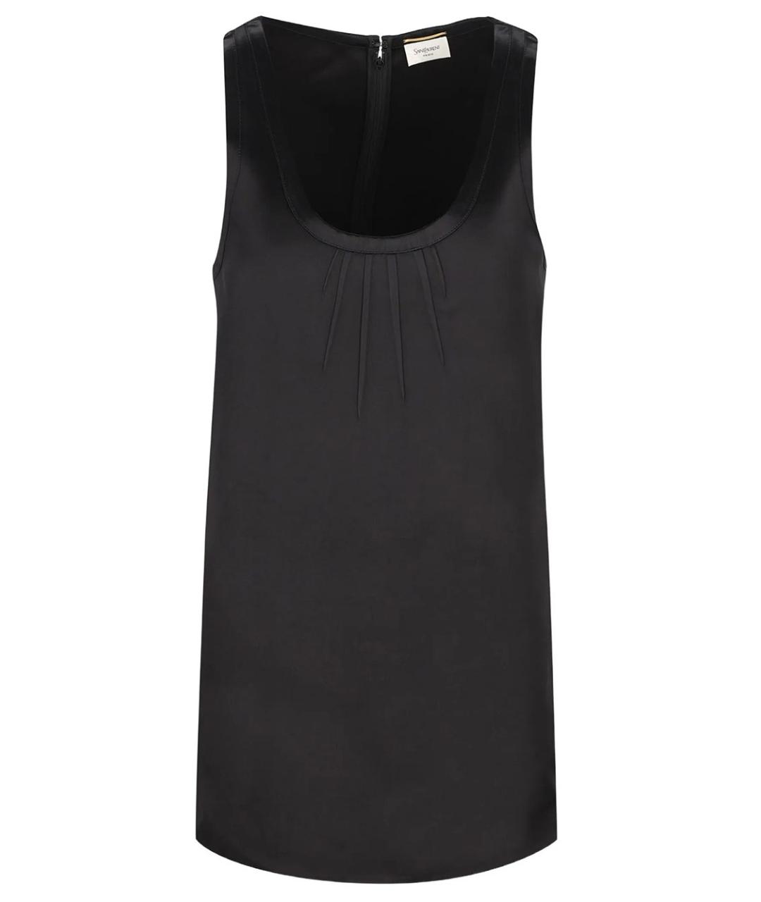 SAINT LAURENT Черное вискозное коктейльное платье, фото 1