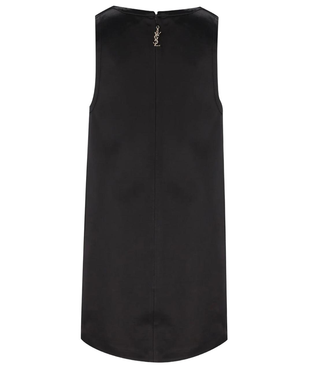 SAINT LAURENT Черное вискозное коктейльное платье, фото 2