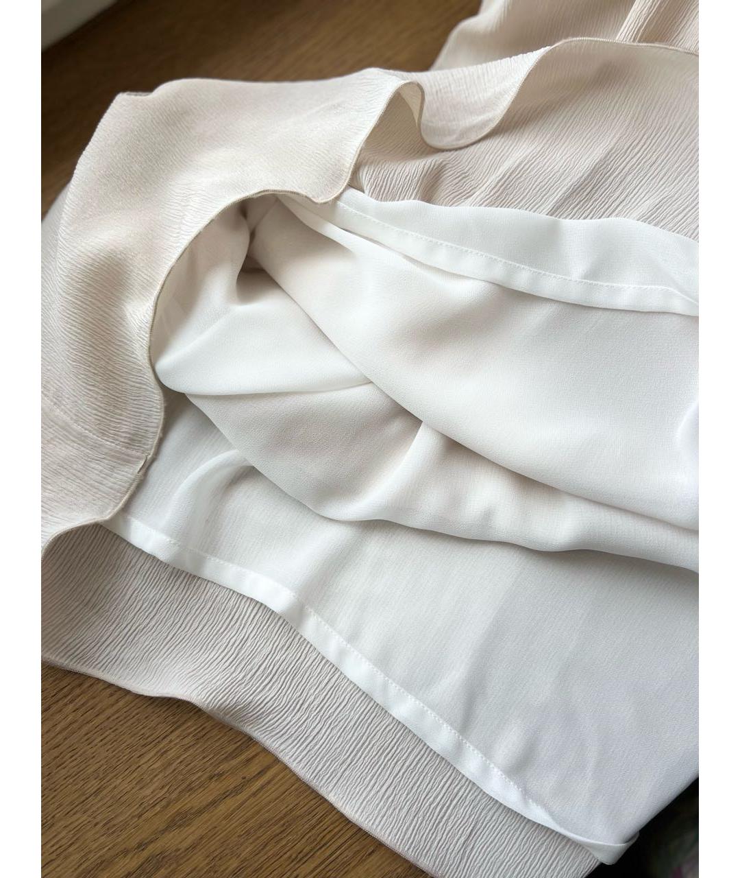 PESERICO Бежевое хлопковое коктейльное платье, фото 8
