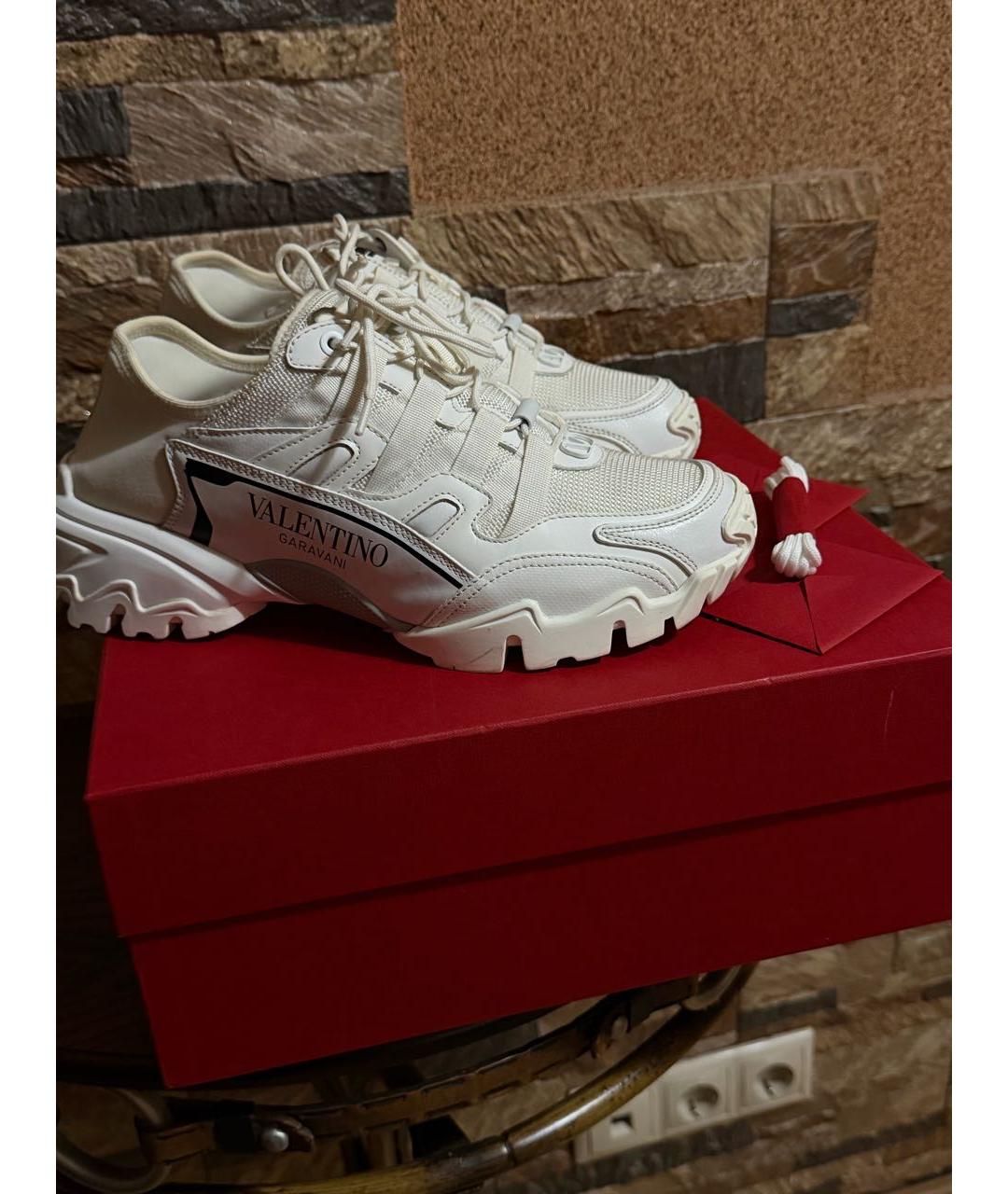 VALENTINO Белые текстильные кроссовки, фото 5
