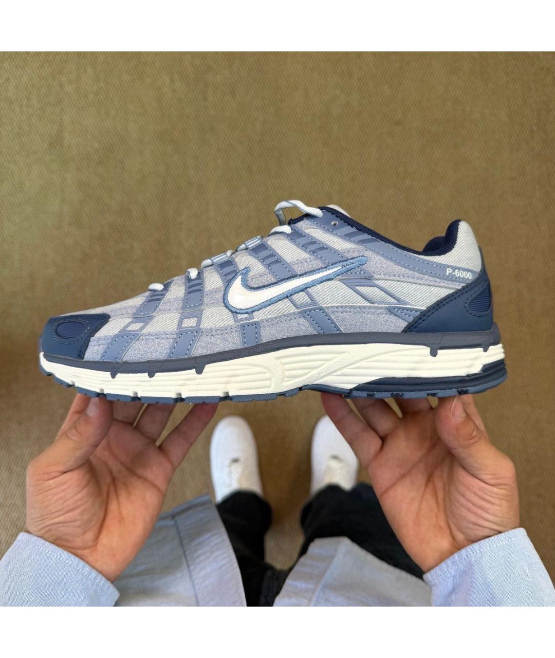 NIKE Синие текстильные низкие кроссовки / кеды, фото 5