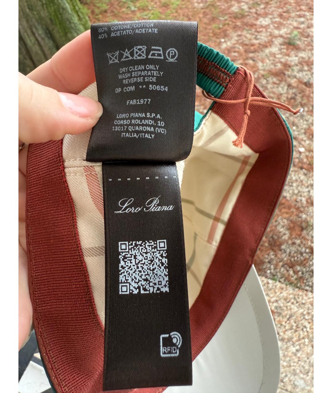 LORO PIANA Зеленая кепка/бейсболка, фото 8