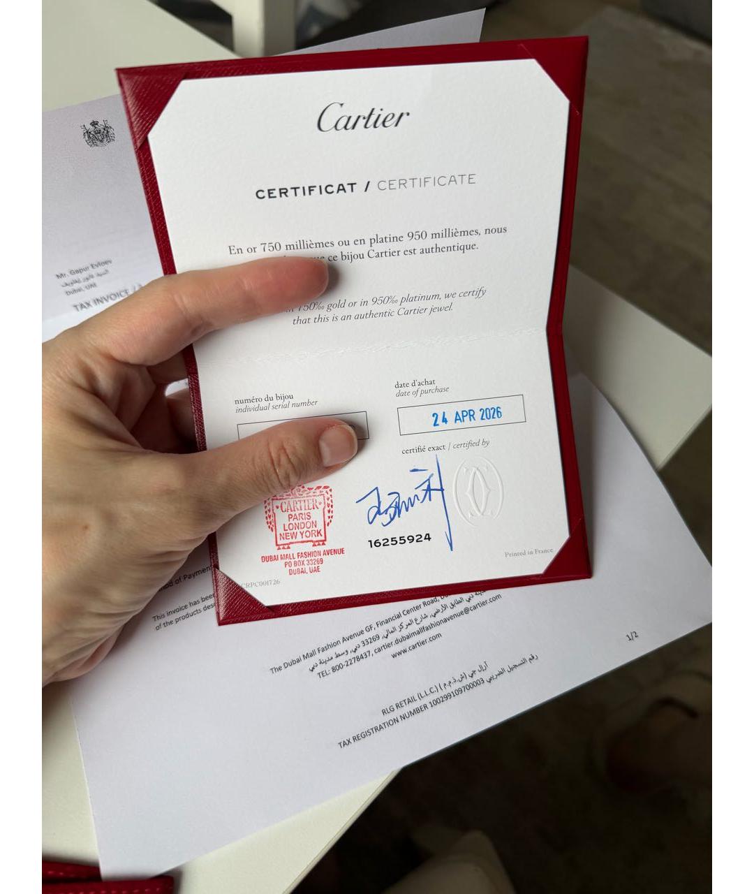 CARTIER Золотые серьги из желтого золота, фото 4