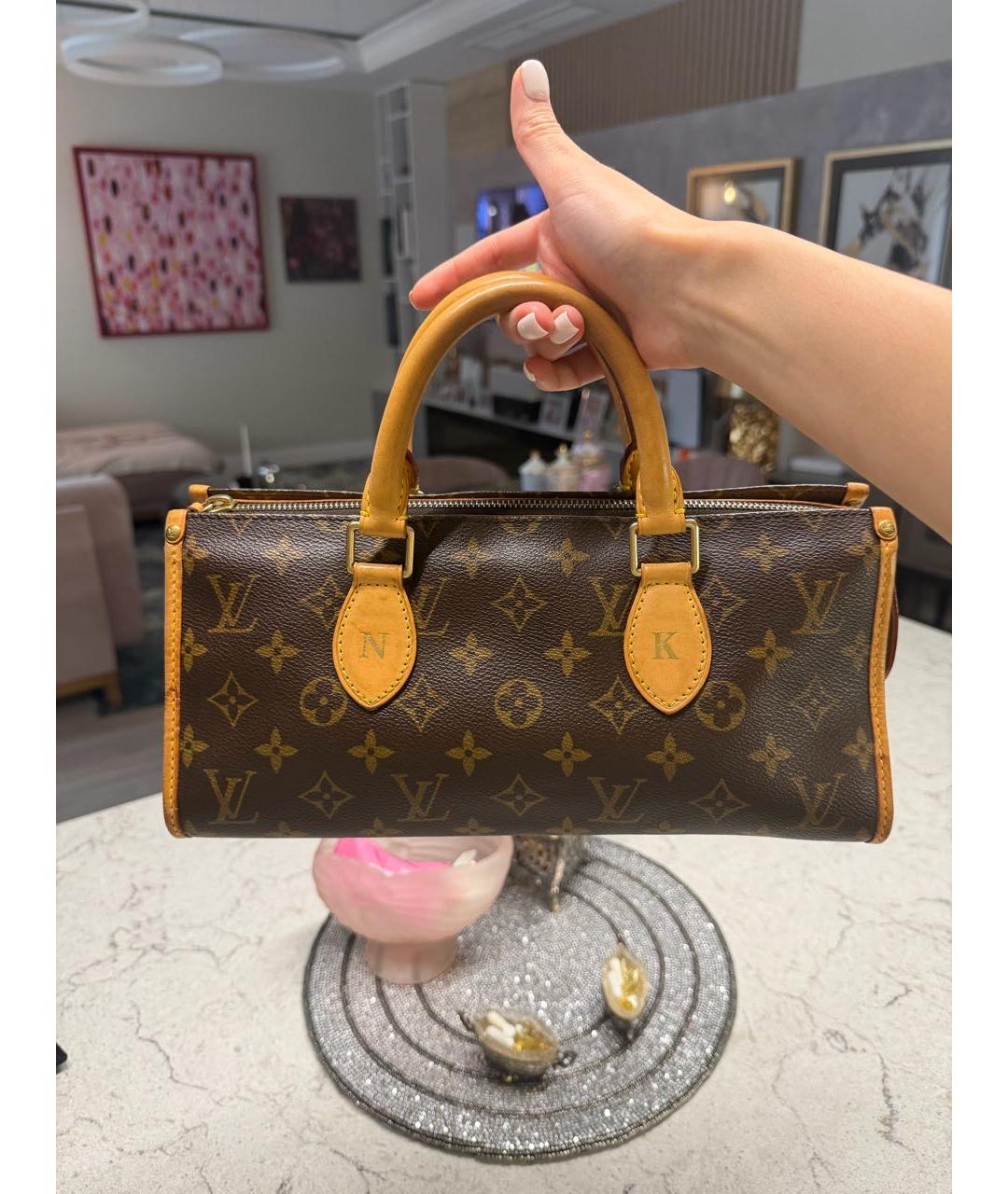 LOUIS VUITTON Коричневая сумка с короткими ручками, фото 3