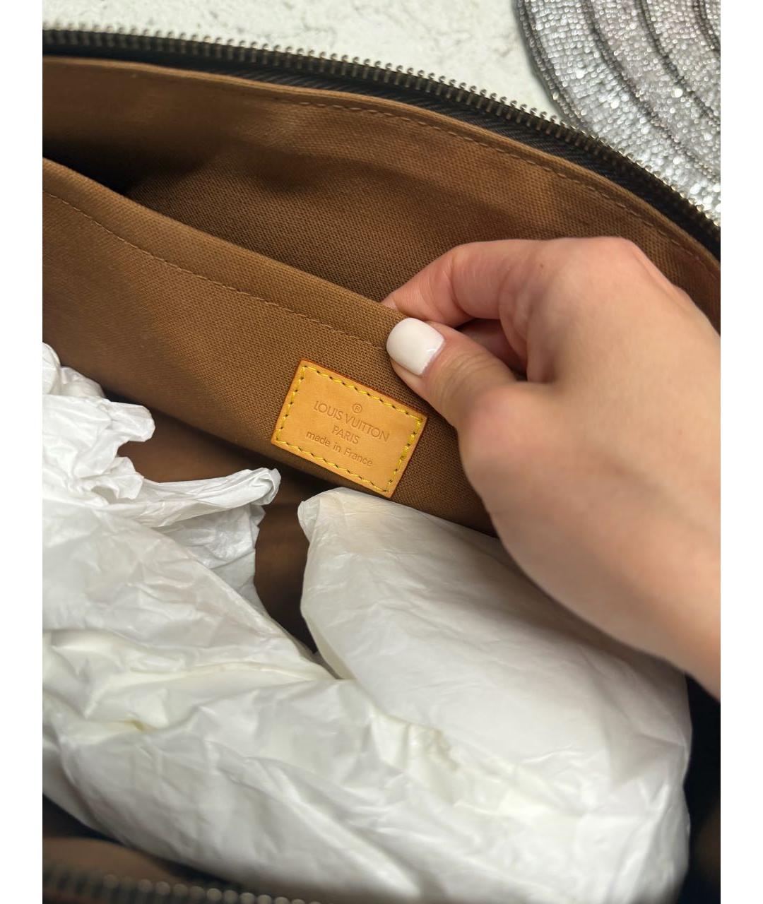 LOUIS VUITTON Коричневая сумка с короткими ручками, фото 8