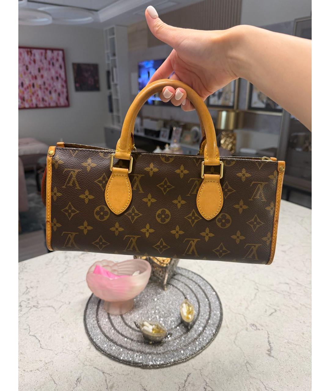 LOUIS VUITTON Коричневая сумка с короткими ручками, фото 9