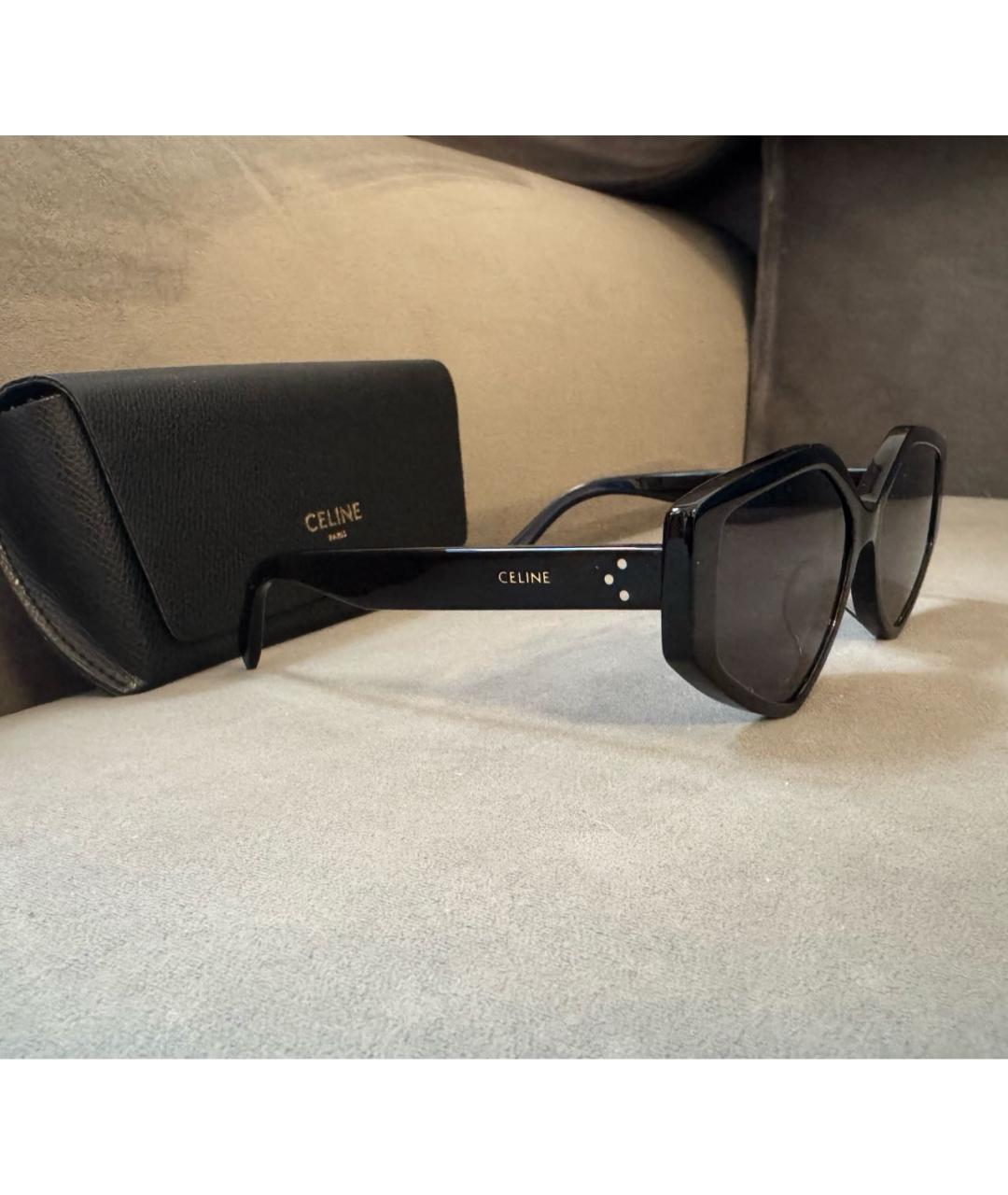 CELINE Черные пластиковые солнцезащитные очки, фото 7