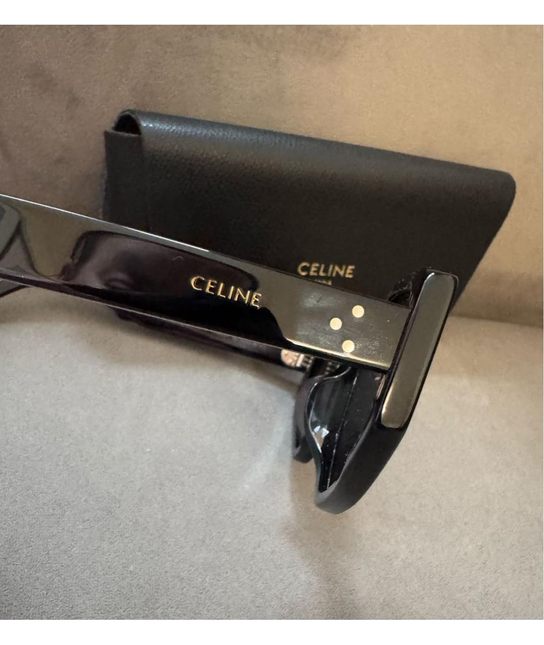CELINE Черные пластиковые солнцезащитные очки, фото 3