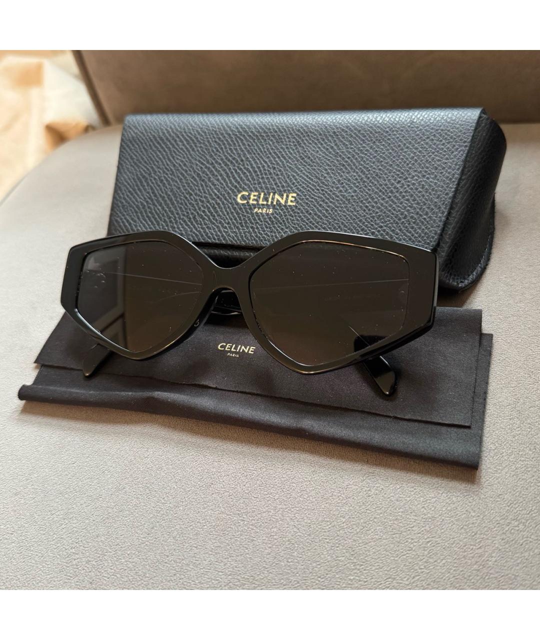 CELINE Черные пластиковые солнцезащитные очки, фото 2