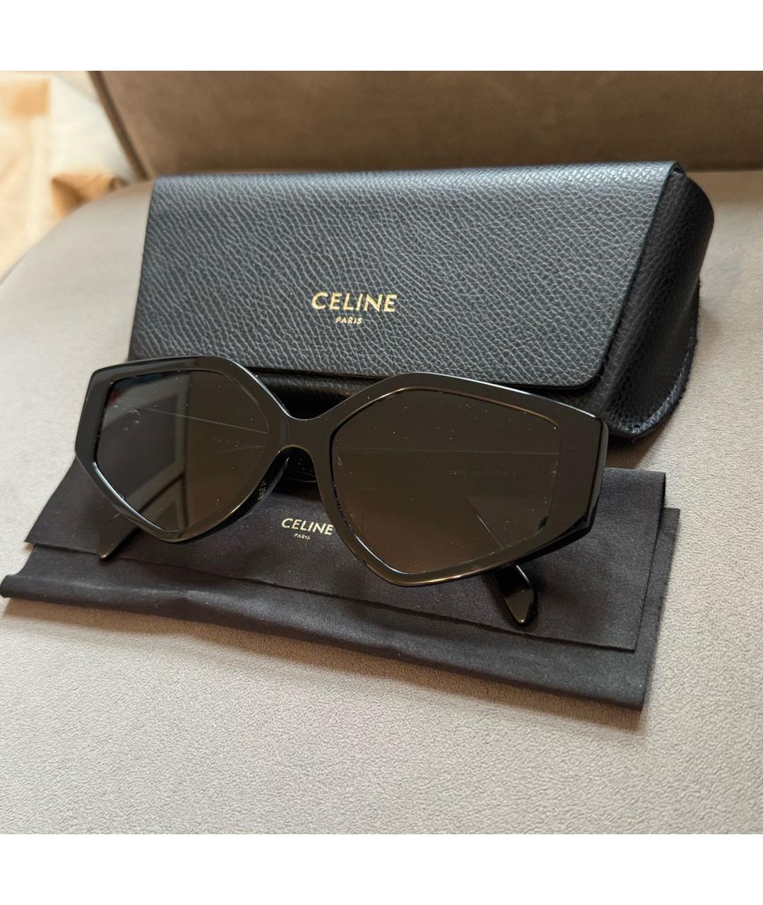 CELINE Черные пластиковые солнцезащитные очки, фото 4