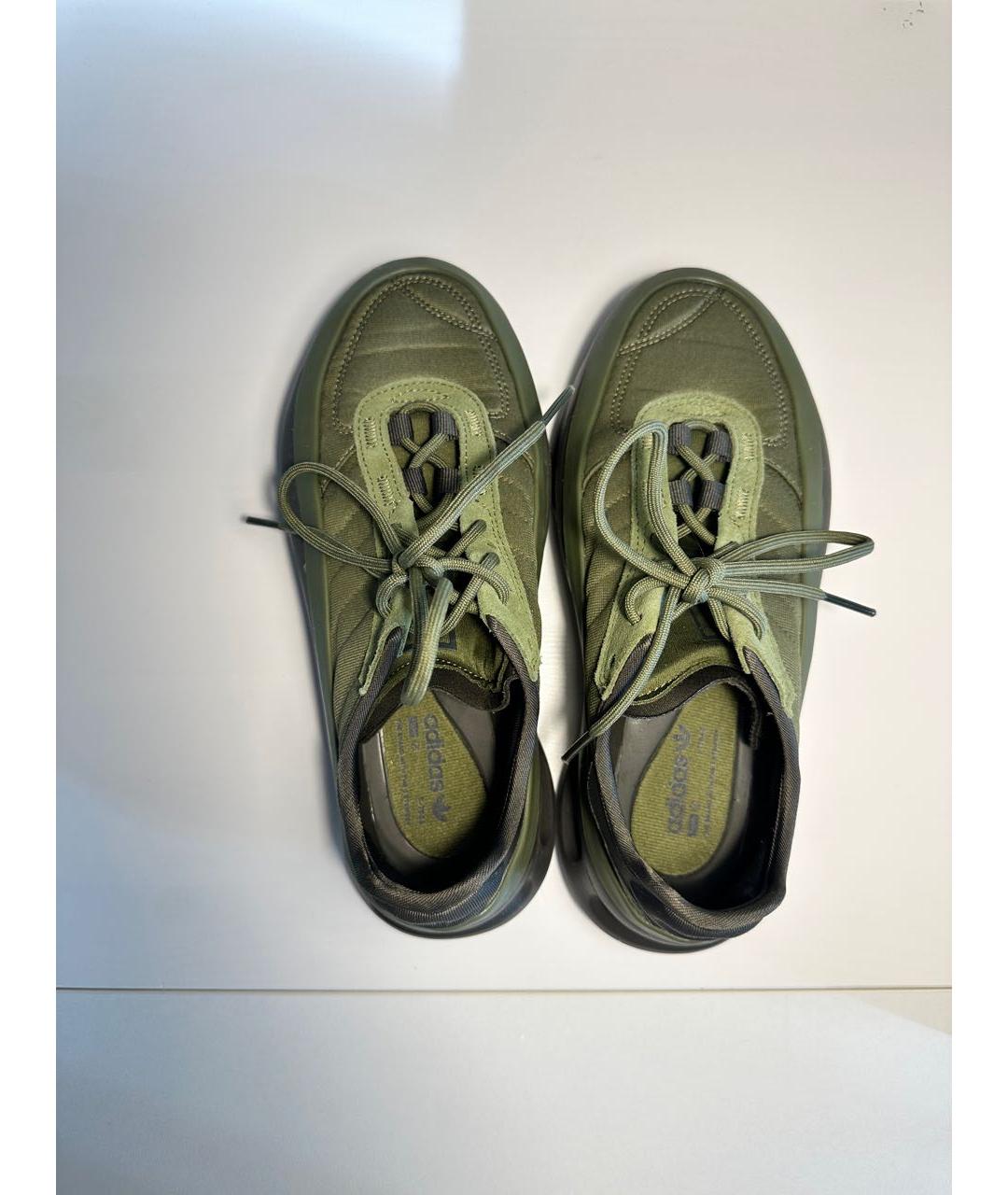 ADIDAS Зеленые текстильные кроссовки, фото 3