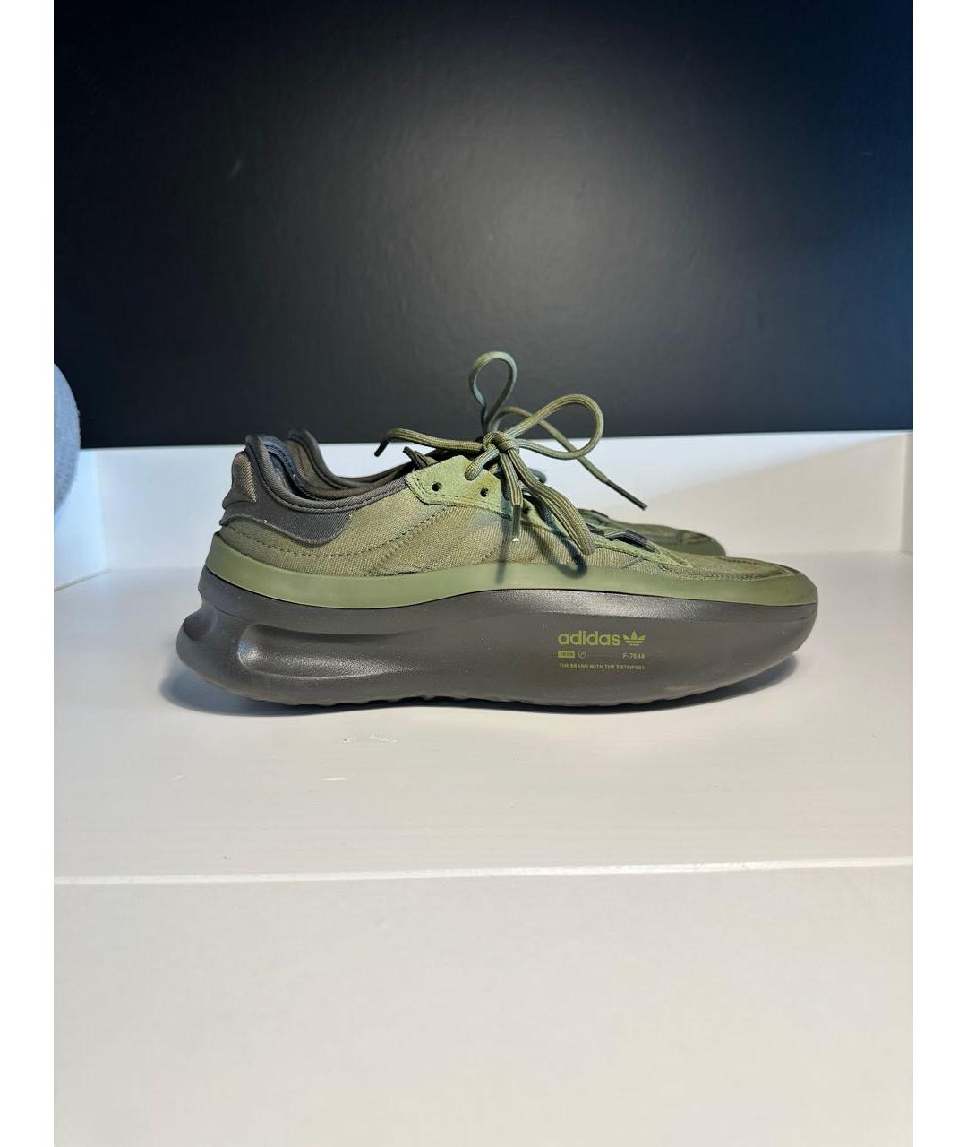 ADIDAS Зеленые текстильные кроссовки, фото 6