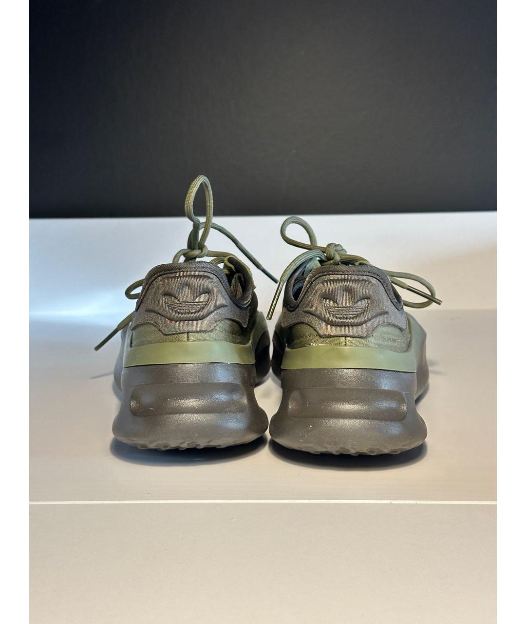 ADIDAS Зеленые текстильные кроссовки, фото 4