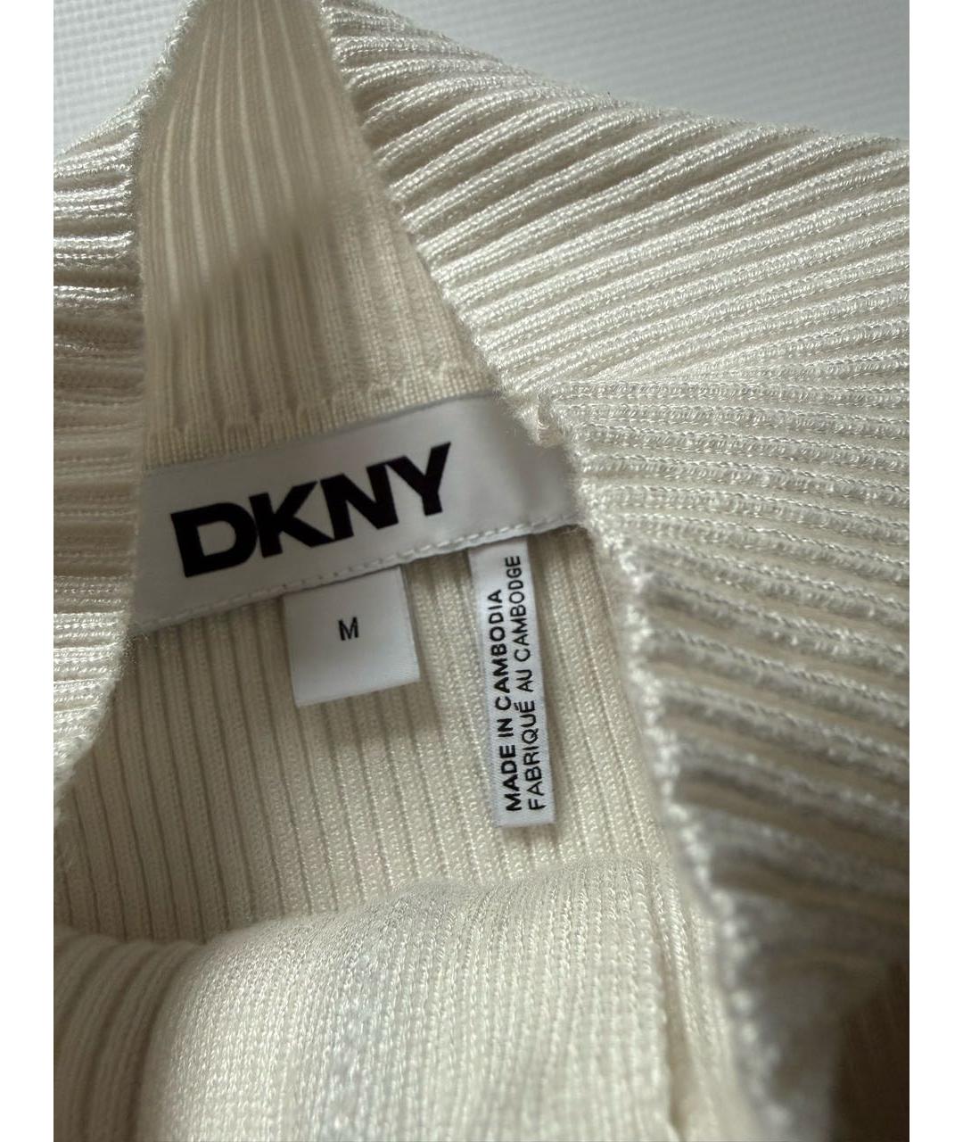 DKNY Белая водолазка, фото 4