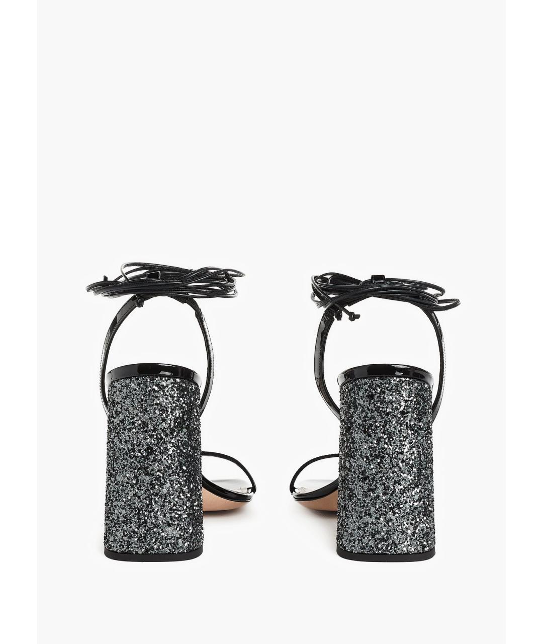 MIU MIU Черные босоножки из лакированной кожи, фото 5