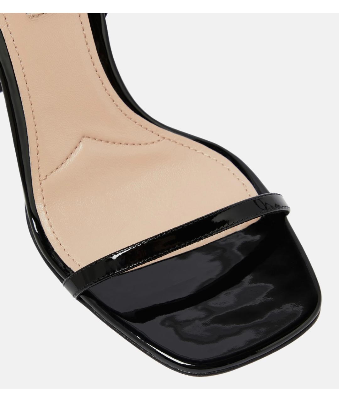 MIU MIU Черные босоножки из лакированной кожи, фото 7