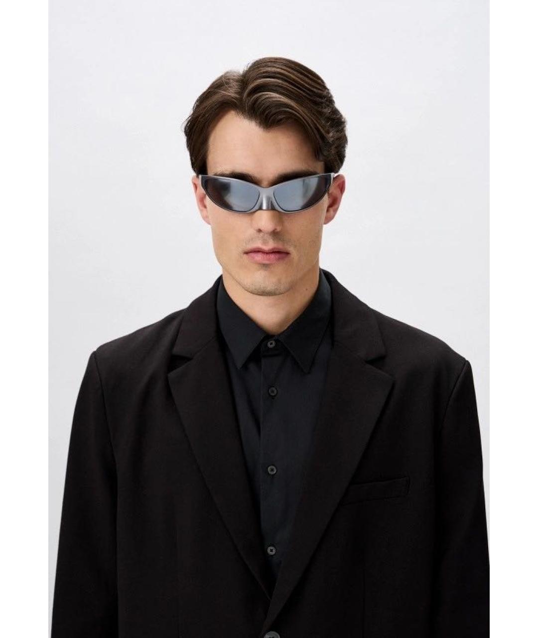 BALENCIAGA Серые пластиковые солнцезащитные очки, фото 2