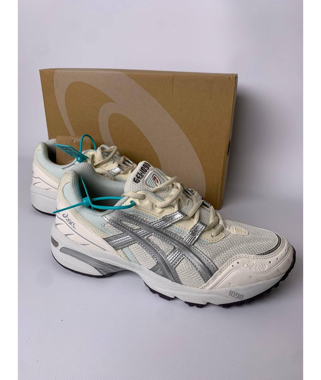 ASICS Белые текстильные низкие кроссовки / кеды, фото 7