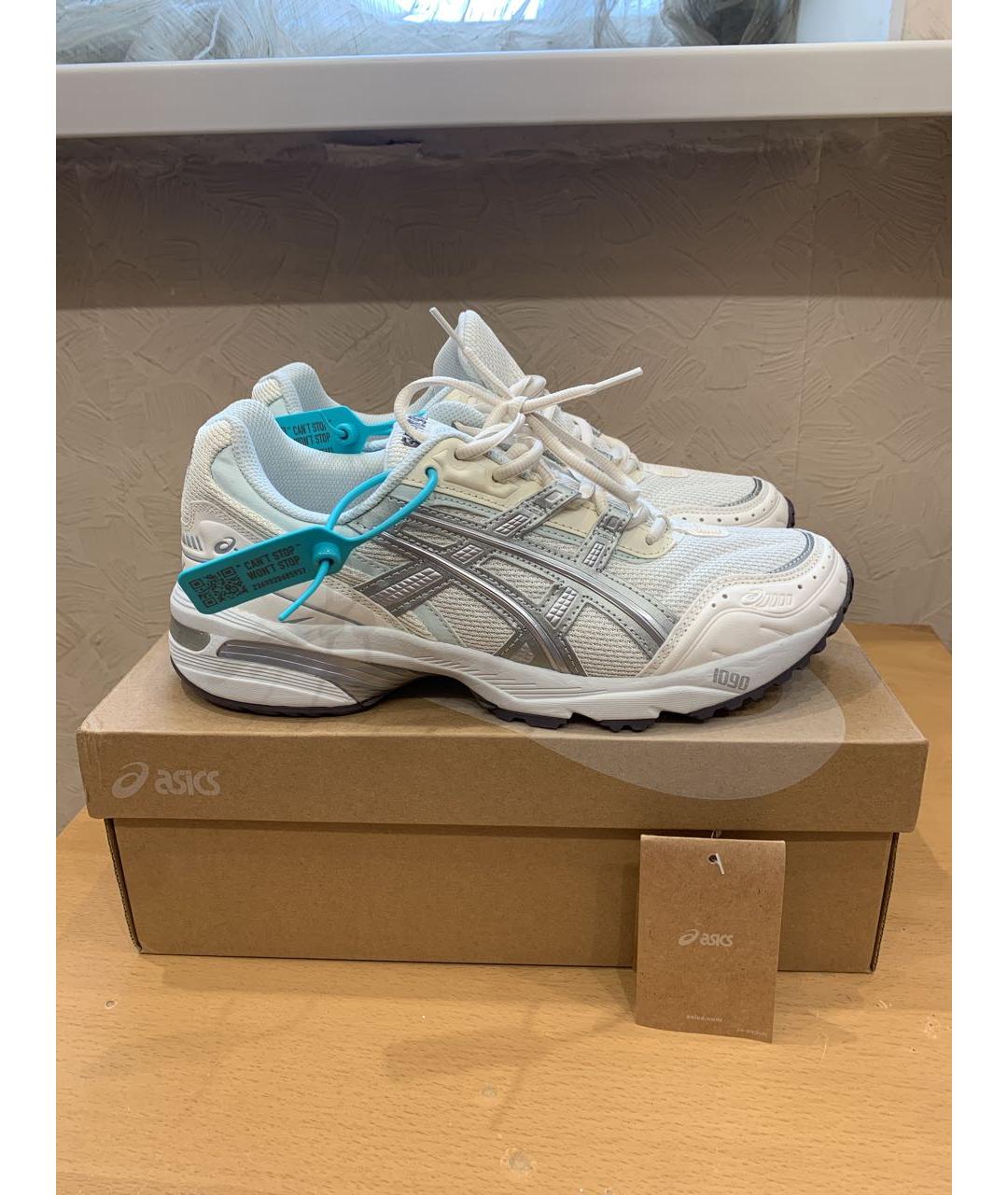 ASICS Белые текстильные низкие кроссовки / кеды, фото 5