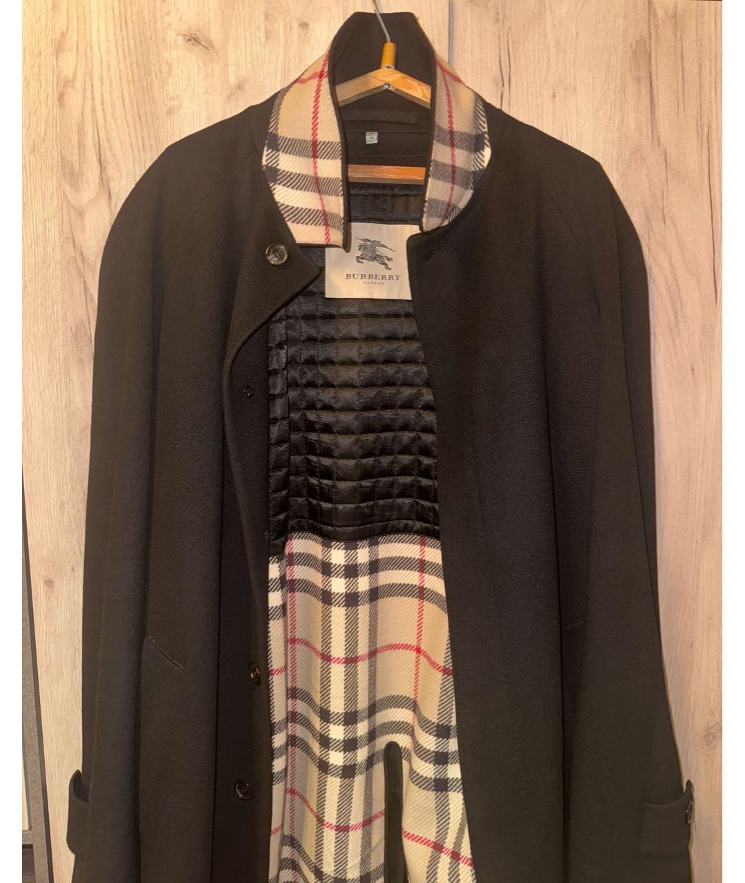 BURBERRY Черное кашемировое пальто, фото 2