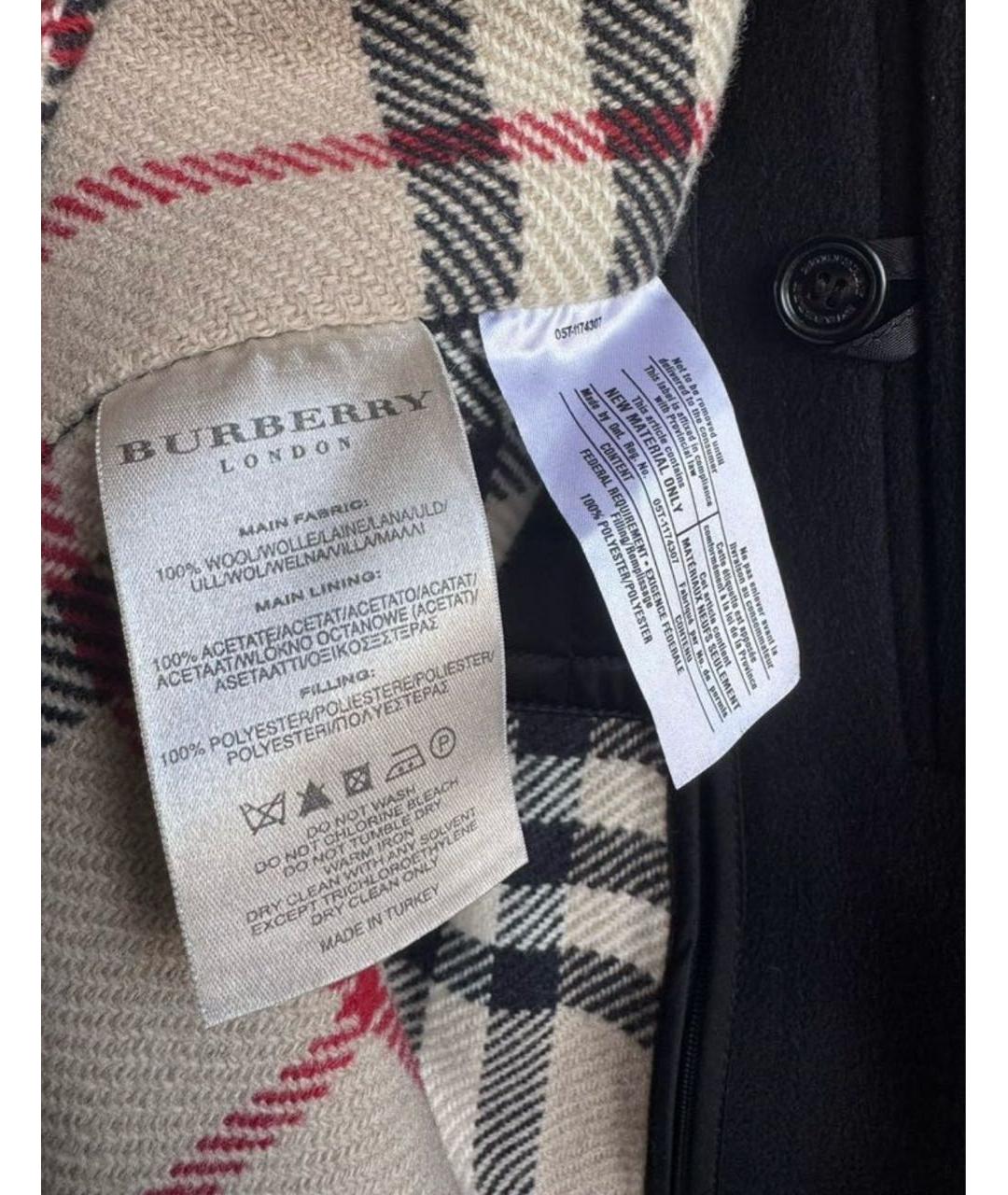 BURBERRY Черное кашемировое пальто, фото 8