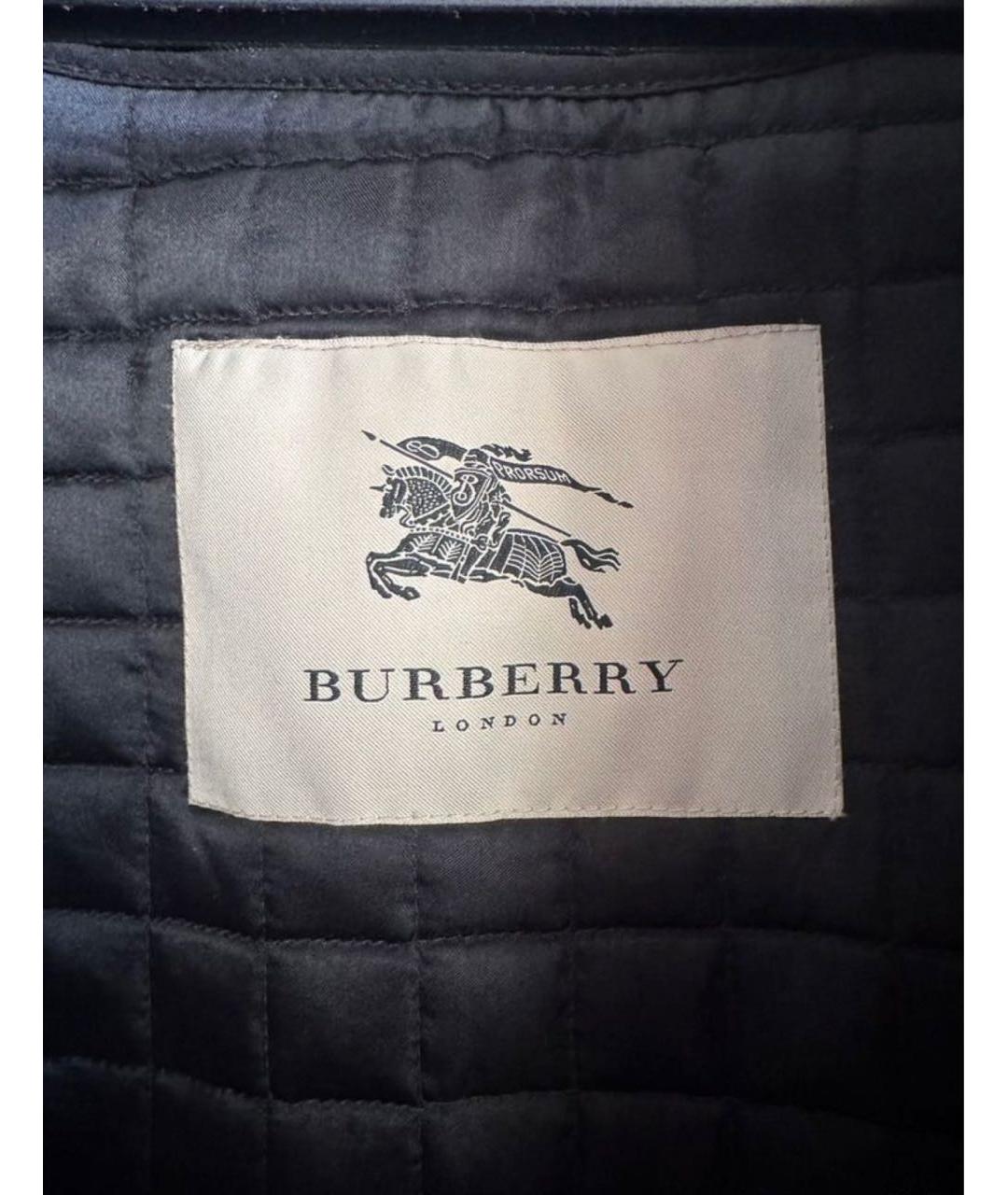 BURBERRY Черное кашемировое пальто, фото 4