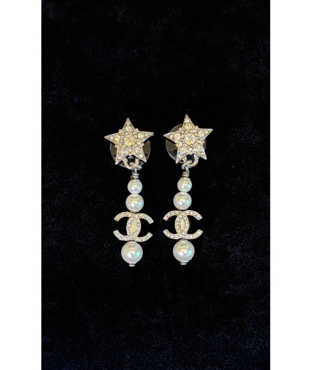 CHANEL Серебряные металлические серьги, фото 5