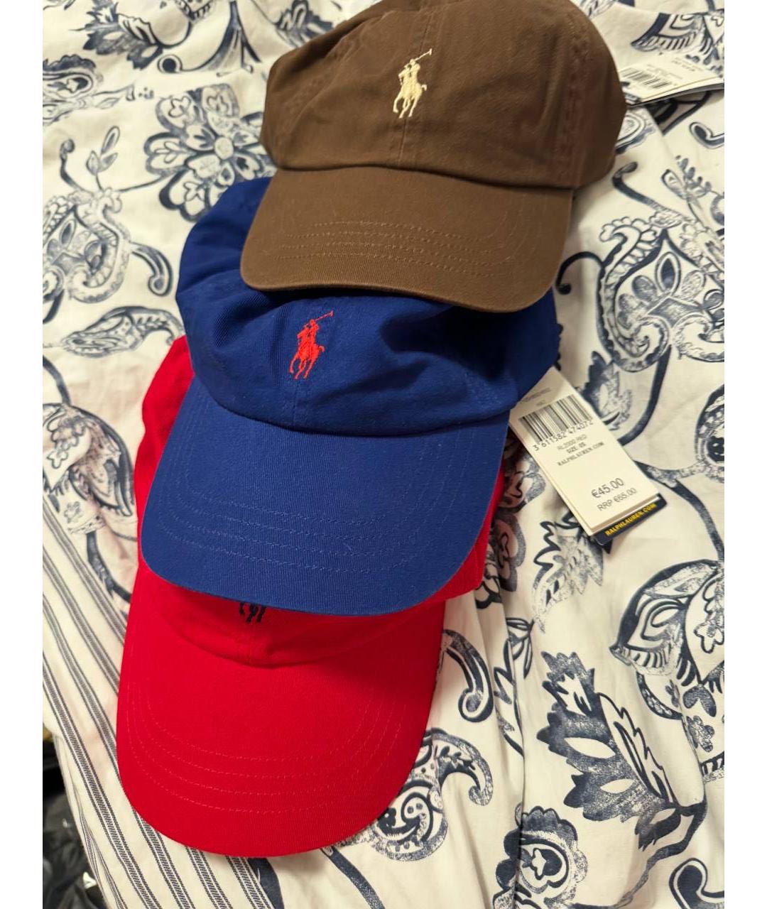 POLO RALPH LAUREN Коричневая хлопковая кепка, фото 5