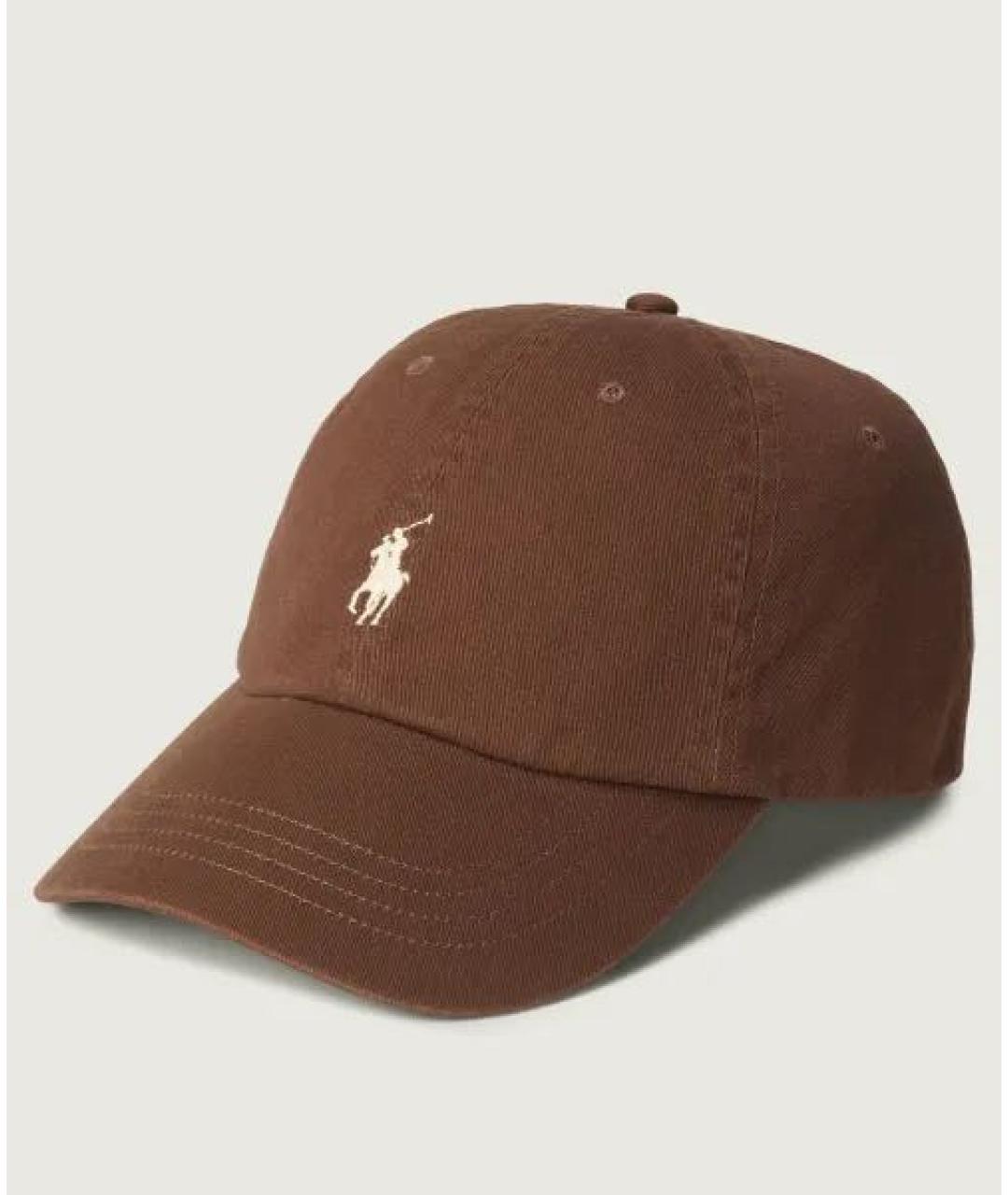 POLO RALPH LAUREN Коричневая хлопковая кепка, фото 6