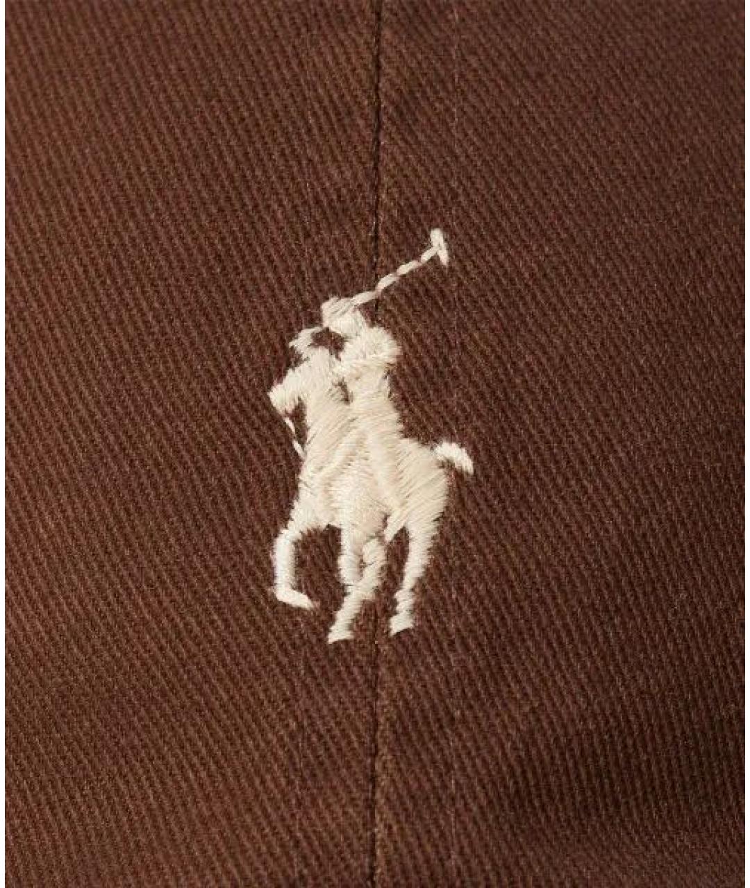 POLO RALPH LAUREN Коричневая хлопковая кепка, фото 2