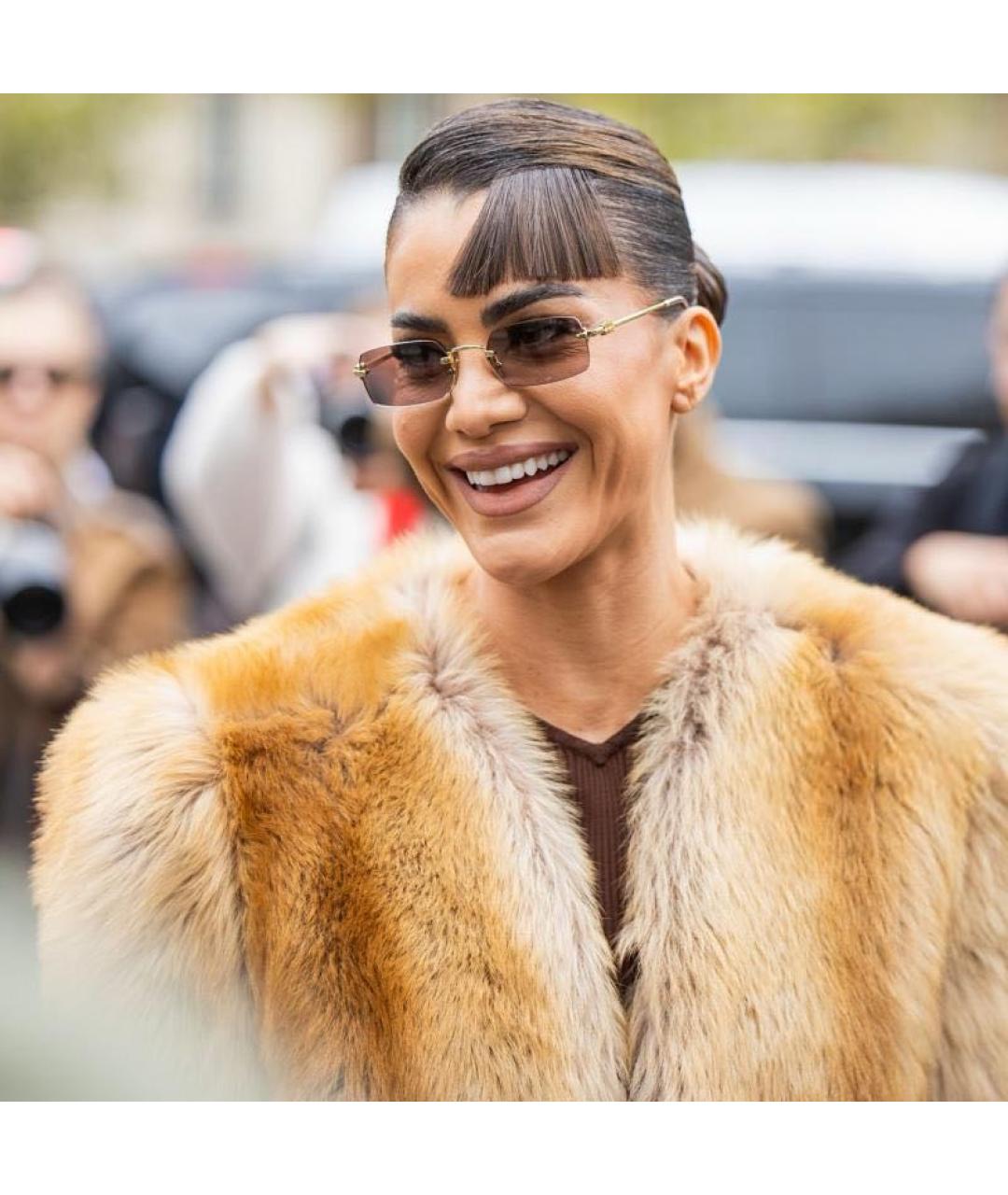 MIU MIU Золотые металлические солнцезащитные очки, фото 7