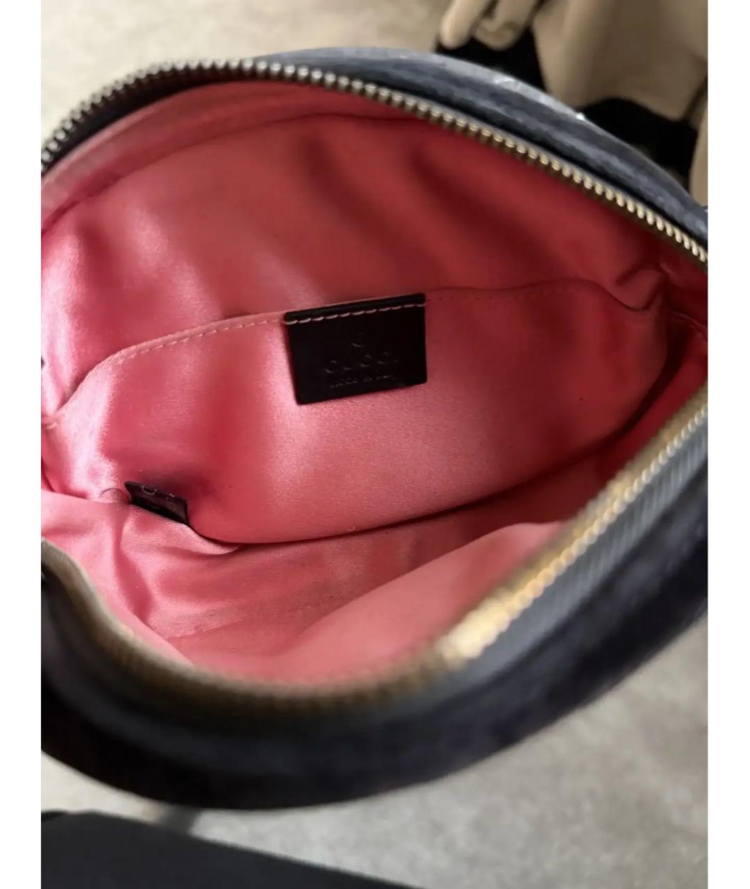 GUCCI Черная замшевая поясная сумка, фото 4