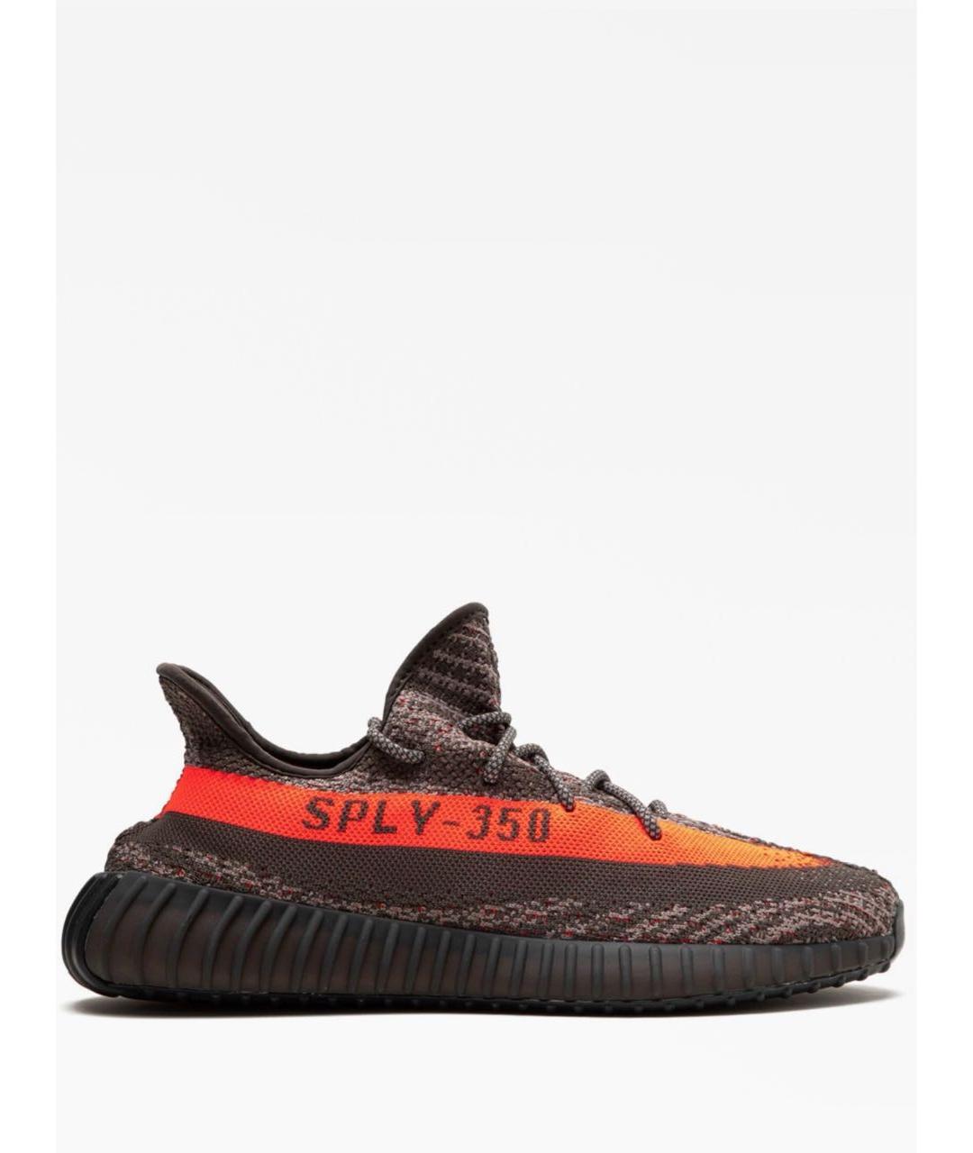 ADIDAS YEEZY Коричневые текстильные низкие кроссовки / кеды, фото 5