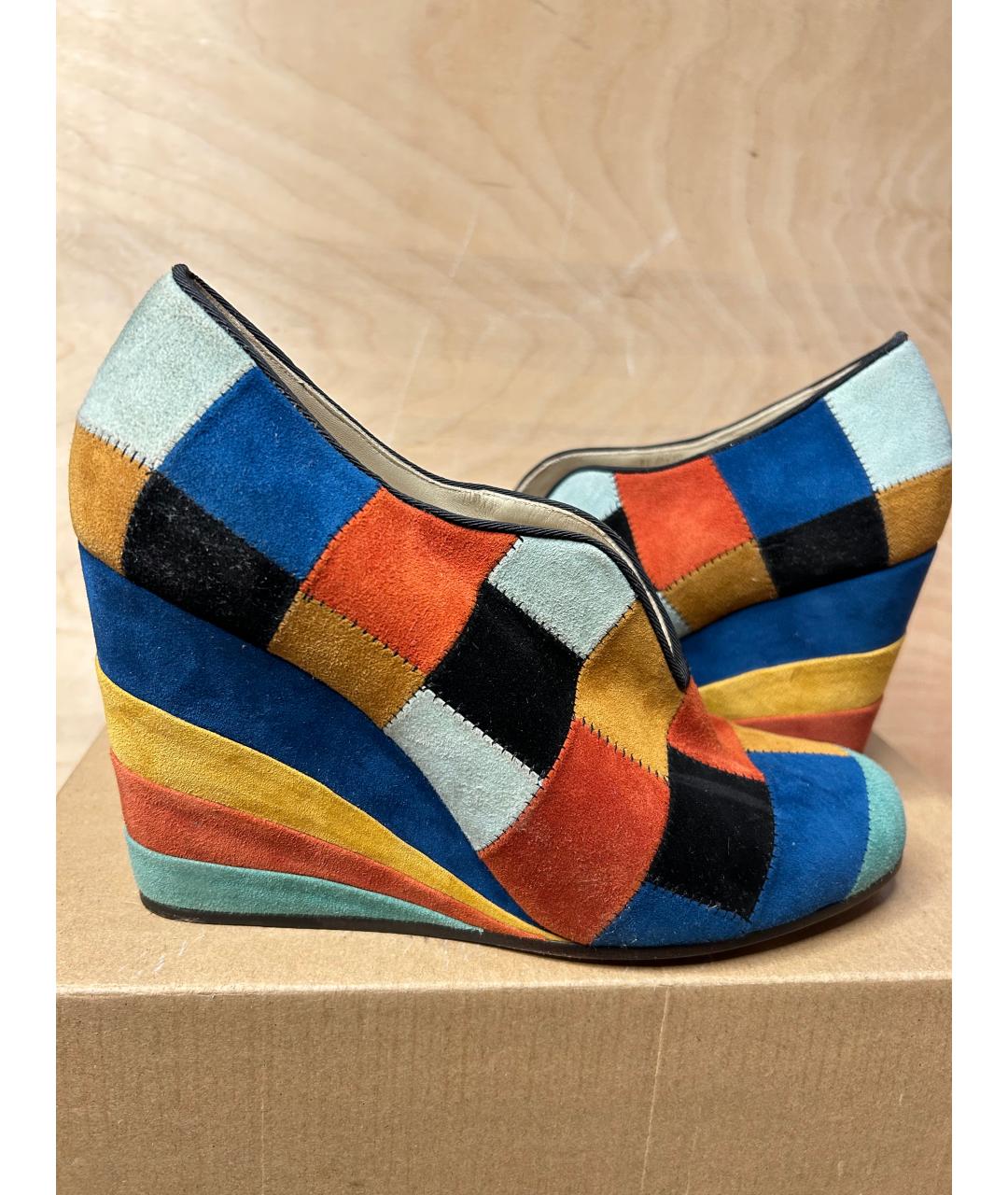 FERRAGAMO Мульти замшевые ботильоны, фото 5