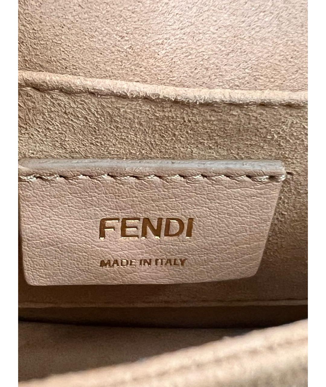 FENDI Темно-синяя кожаная сумка через плечо, фото 7