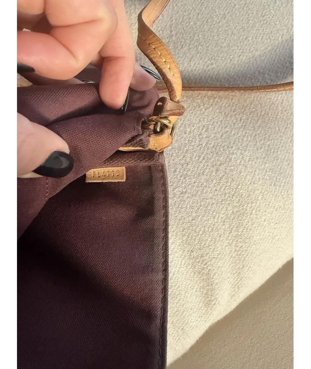 LOUIS VUITTON Коричневая сумка через плечо, фото 4