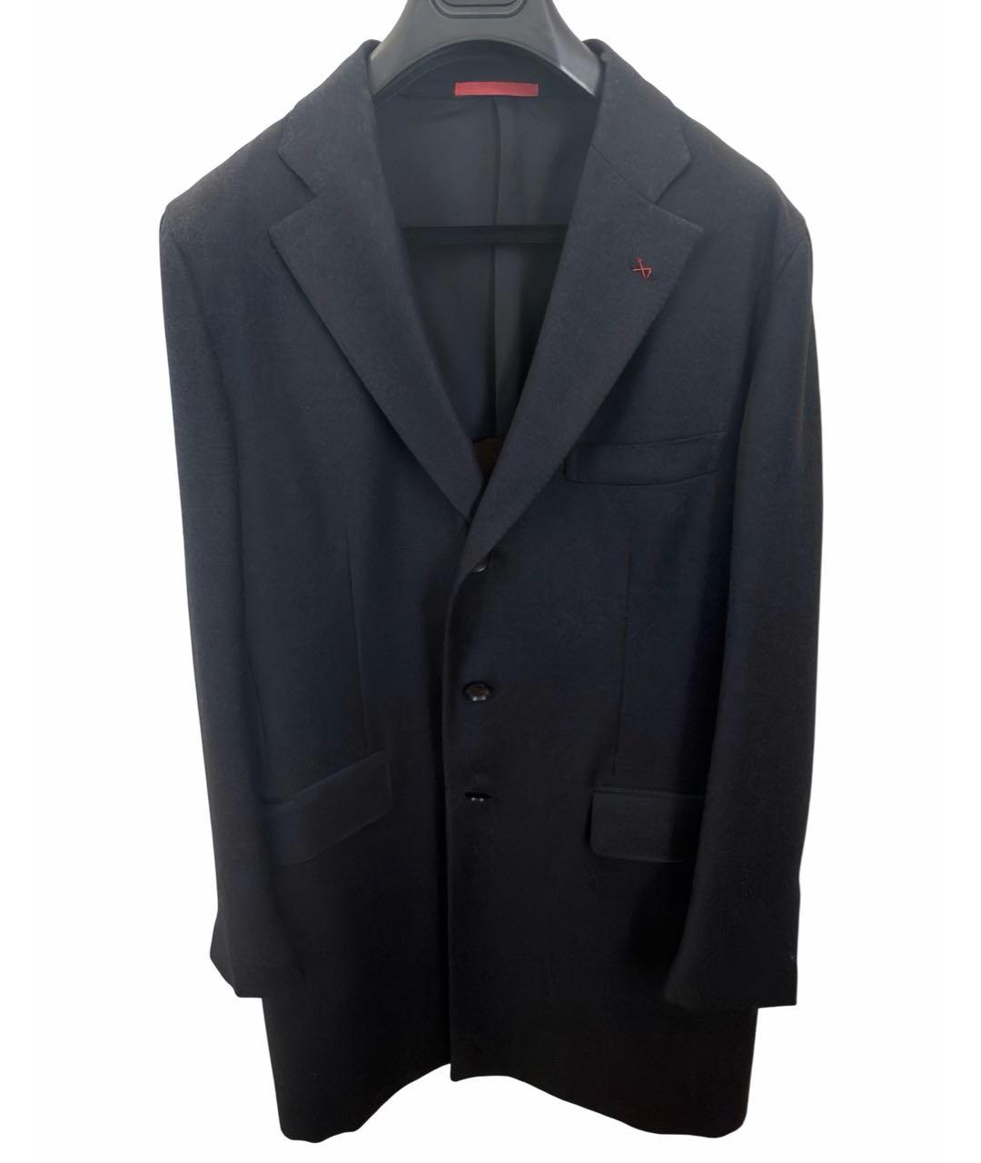 ISAIA Антрацитовое шерстяное пальто, фото 4