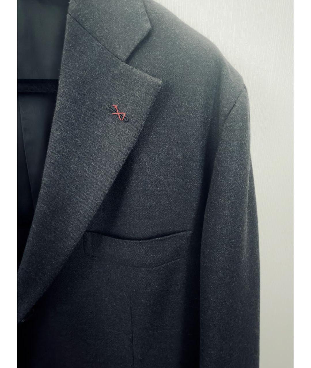 ISAIA Антрацитовое шерстяное пальто, фото 2