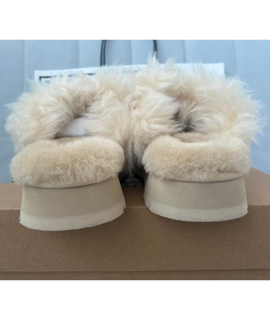 UGG AUSTRALIA Бежевые замшевые сабо, фото 4