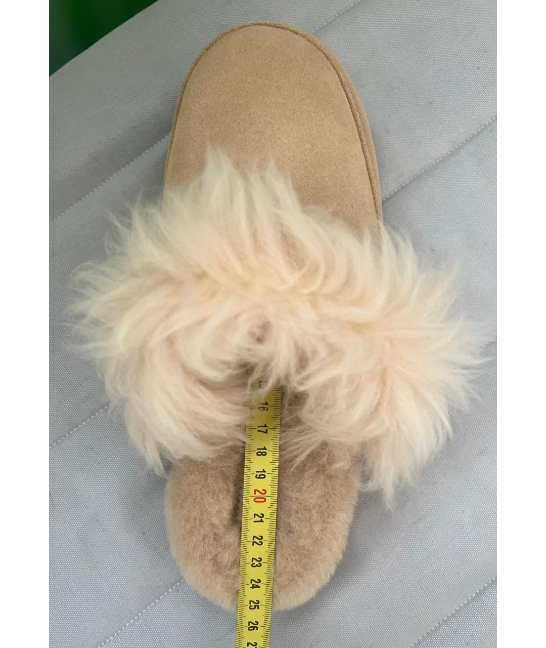 UGG AUSTRALIA Бежевые замшевые сабо, фото 8