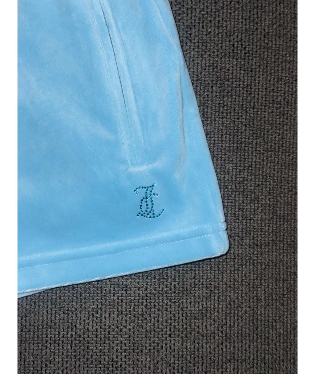 JUICY COUTURE Голубой велюровый костюм с брюками, фото 8