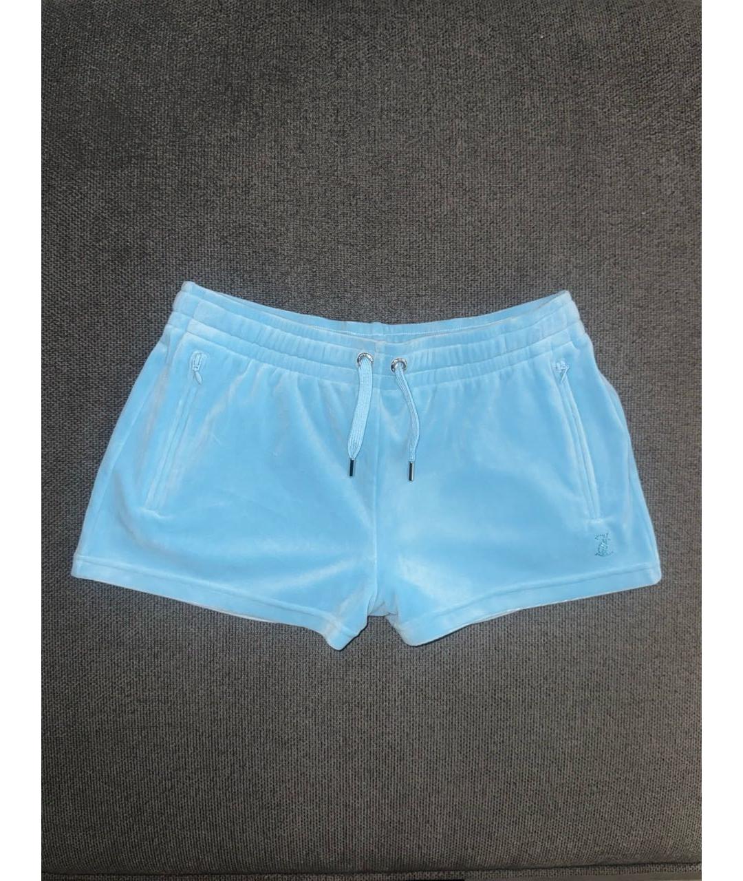 JUICY COUTURE Голубой велюровый костюм с брюками, фото 2