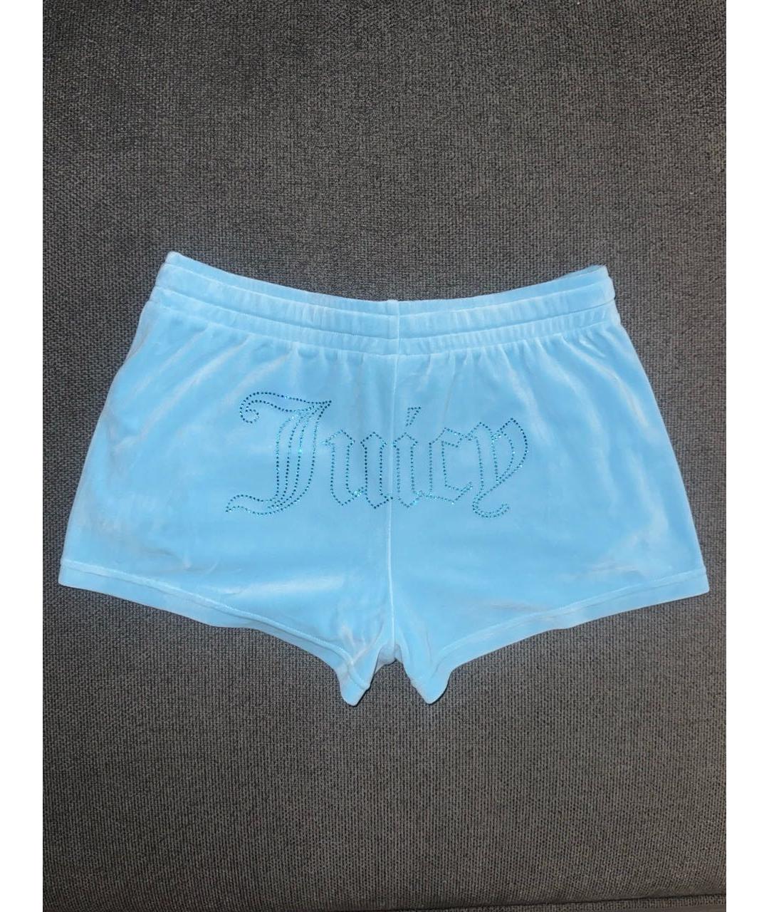JUICY COUTURE Голубой велюровый костюм с брюками, фото 7