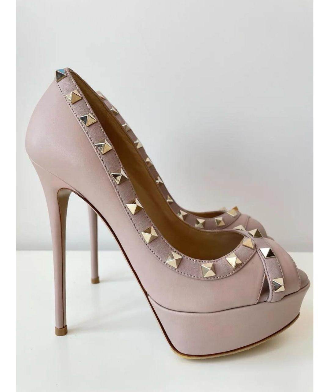 VALENTINO Бежевые кожаные туфли, фото 9